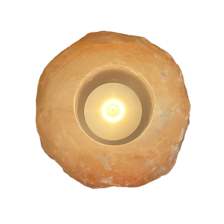 Rock | Salt crystal tealight holder