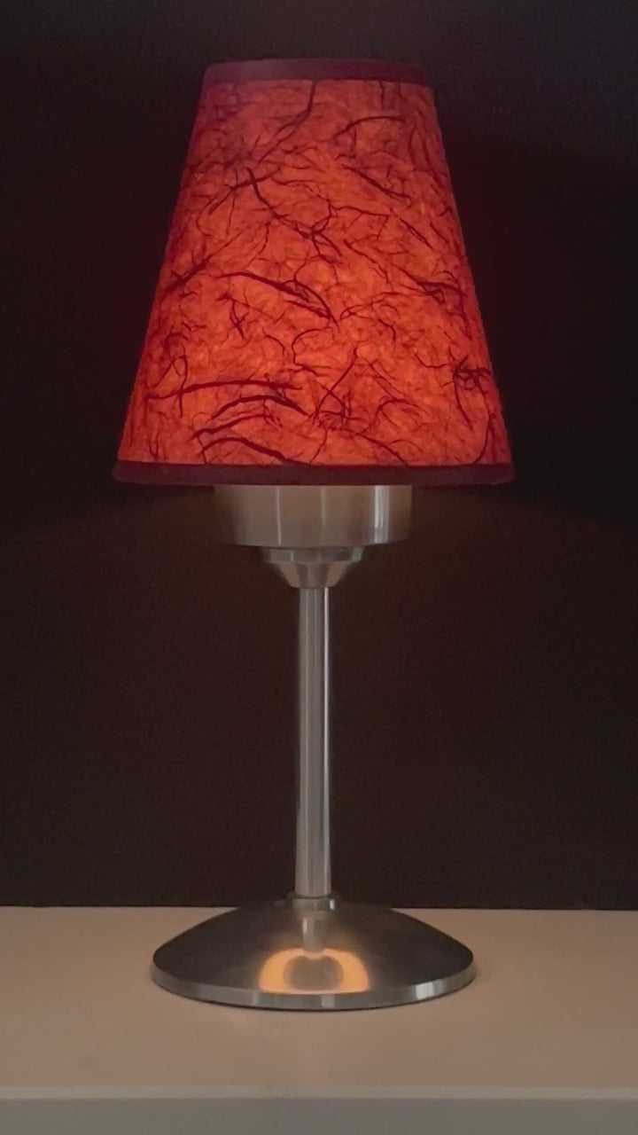 Offre Spéciale : Lampe avec Abat-jour BORDEAUX  + Système de Bougies LED Rechargeables - 44,25 EUR