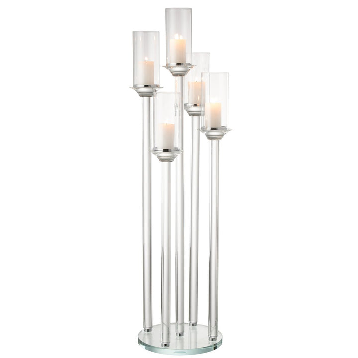 set de 5 chandelier en verre pour mariage