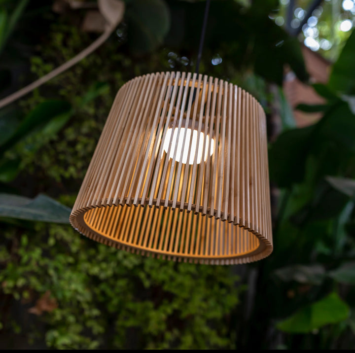 OKINAWA HANG   | BAMBOU | Lampe  Suspendue Sans Fil | Rechargeable avec Télécommande