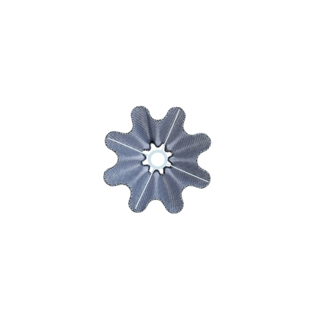 Abat-jour rond  Ondulé forme Wave 35-10,5-20 cm BEZAHA lin noir-blanc