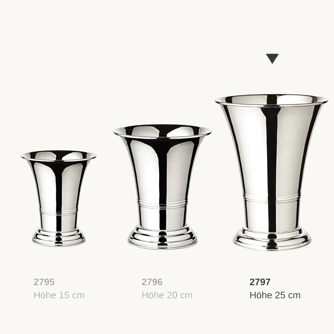 Vase Tromba H 25 cm | Quali plated Argentée