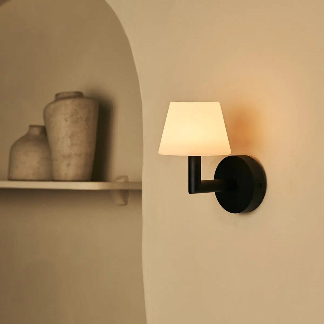 Lampe murale rechargeable en bois noir Ted | Éclairage sans fil et Éclairage DIMMABLE