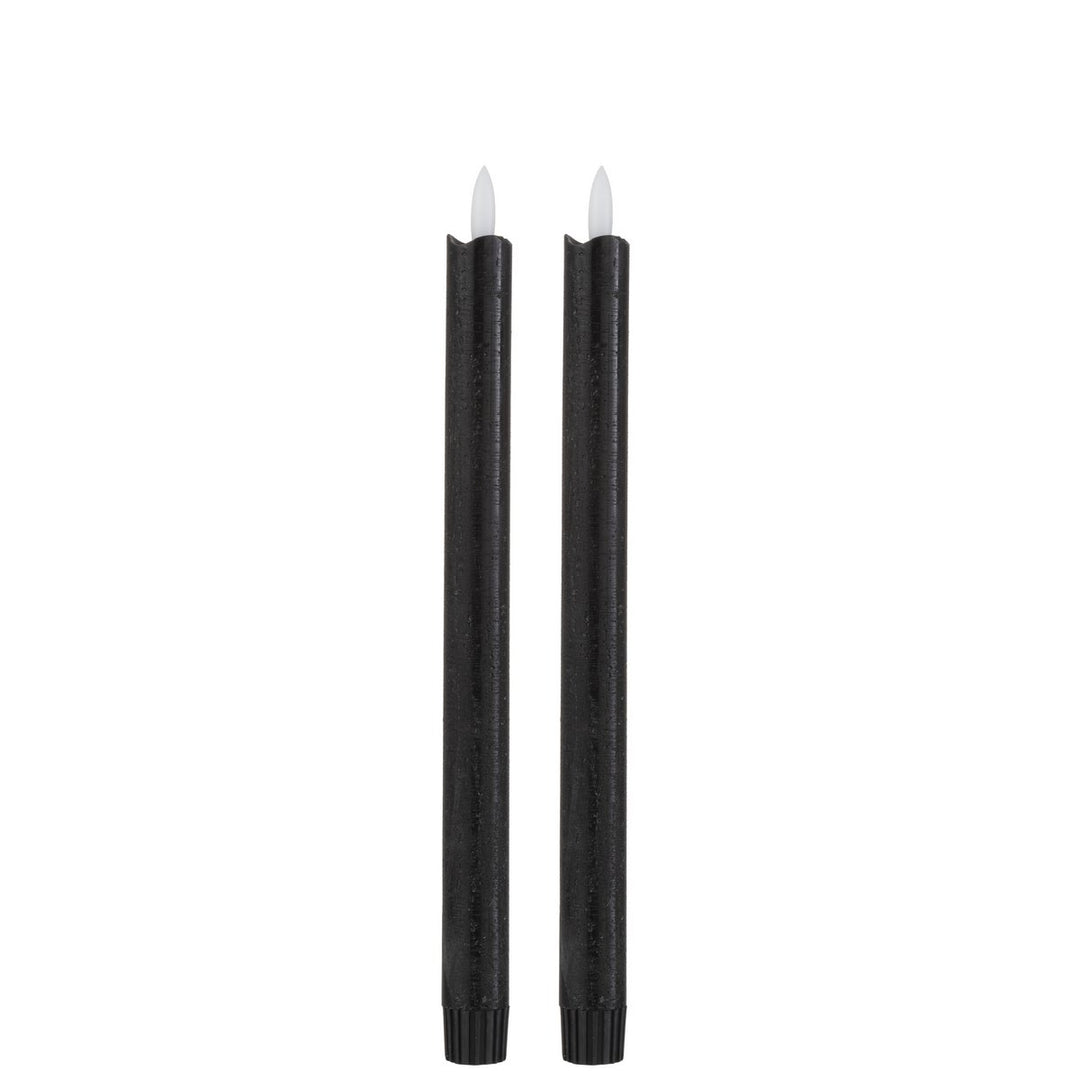 2 Bougies Led Longue Noir Large&nbsp;