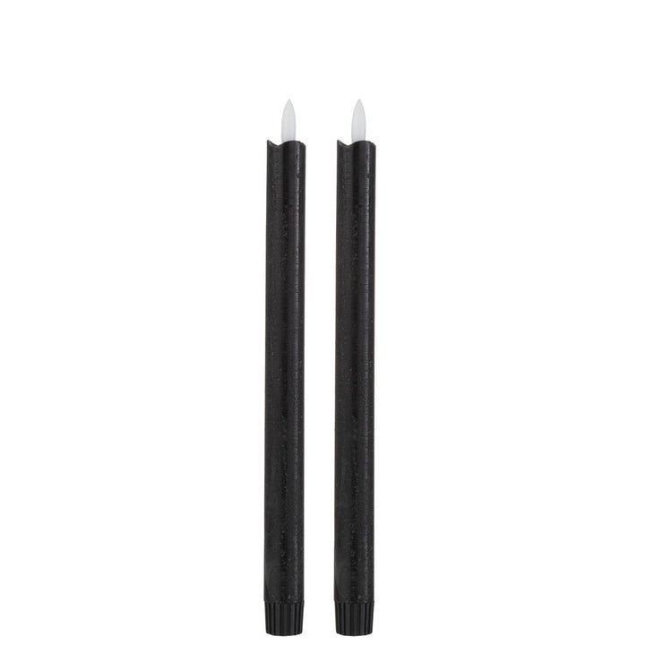 2 Bougies Led Longue Noir Large&nbsp;