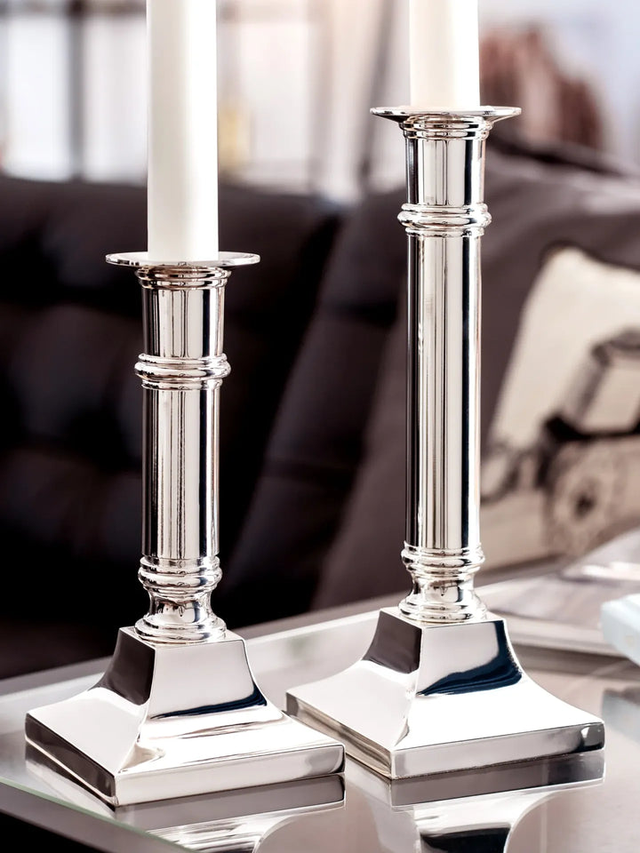 Kent H 16 cm | Bougeoir Argenté Anti-Ternissement