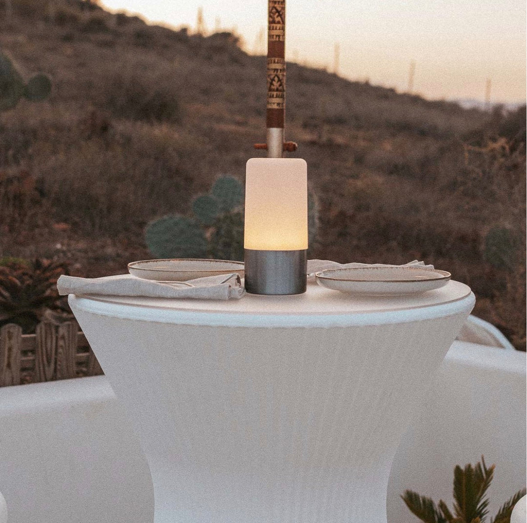 Set MAIA Gris – 9 lampes de table rechargeables sans fil + station de charge