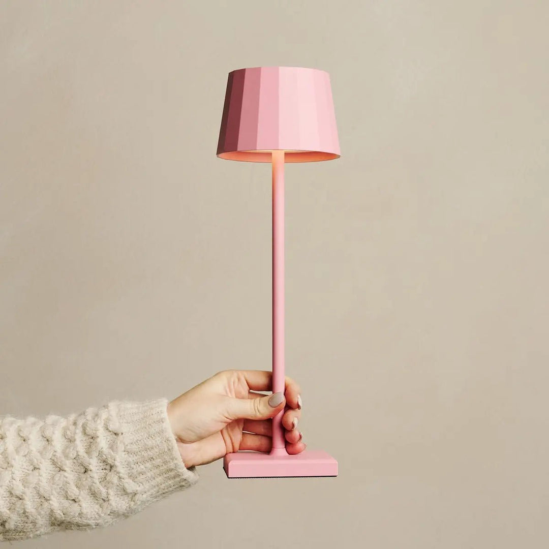 Lampe de table rechargeable rose Flamingo Wouter | Chargement sans fil et autonomie de 120 heures