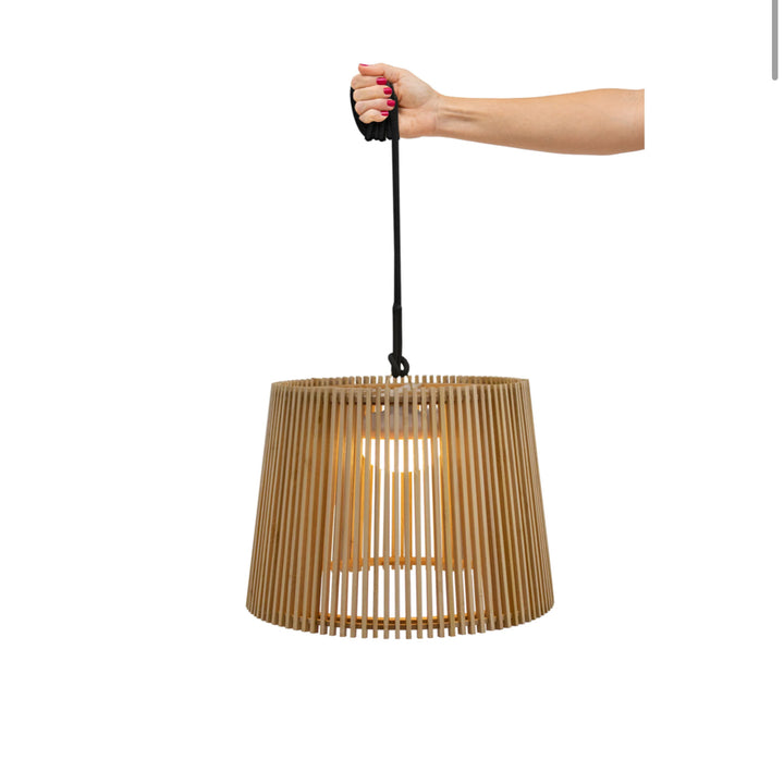 OKINAWA HANG   | BAMBOU | Lampe  Suspendue Sans Fil | Rechargeable avec Télécommande