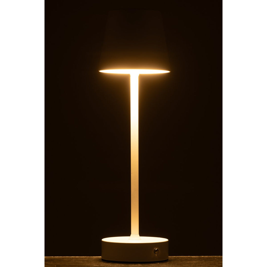 Lampe de table Rechargeable en métal  blanc