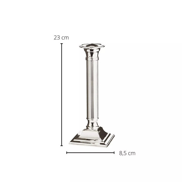 Lincoln H 23 cm | Bougeoir tige cannelée | Anti-Ternissement