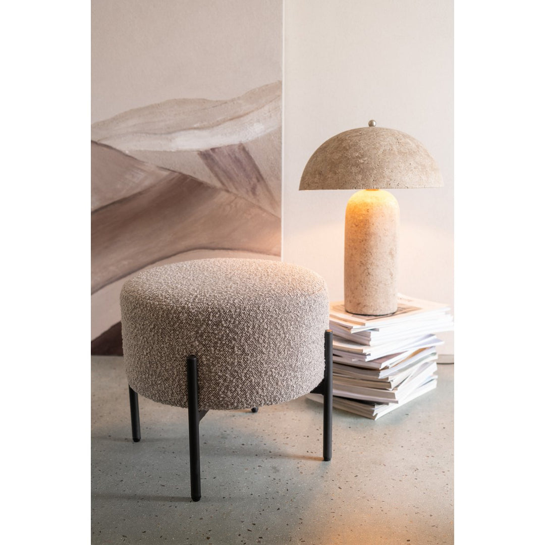 Lampe Champignon Papier Mache Beige  zen