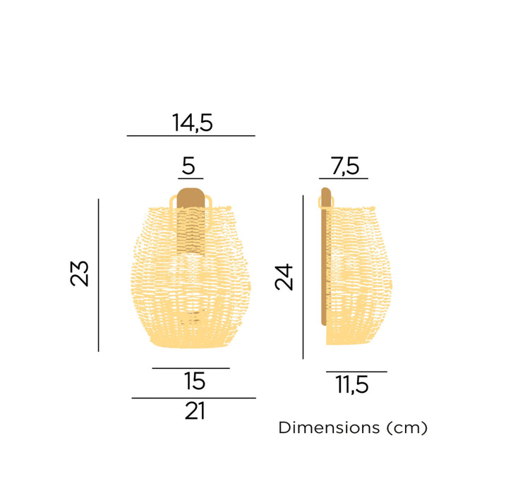 SANTORINI | Cordless Wall Lamp | Rechargeable with remote control