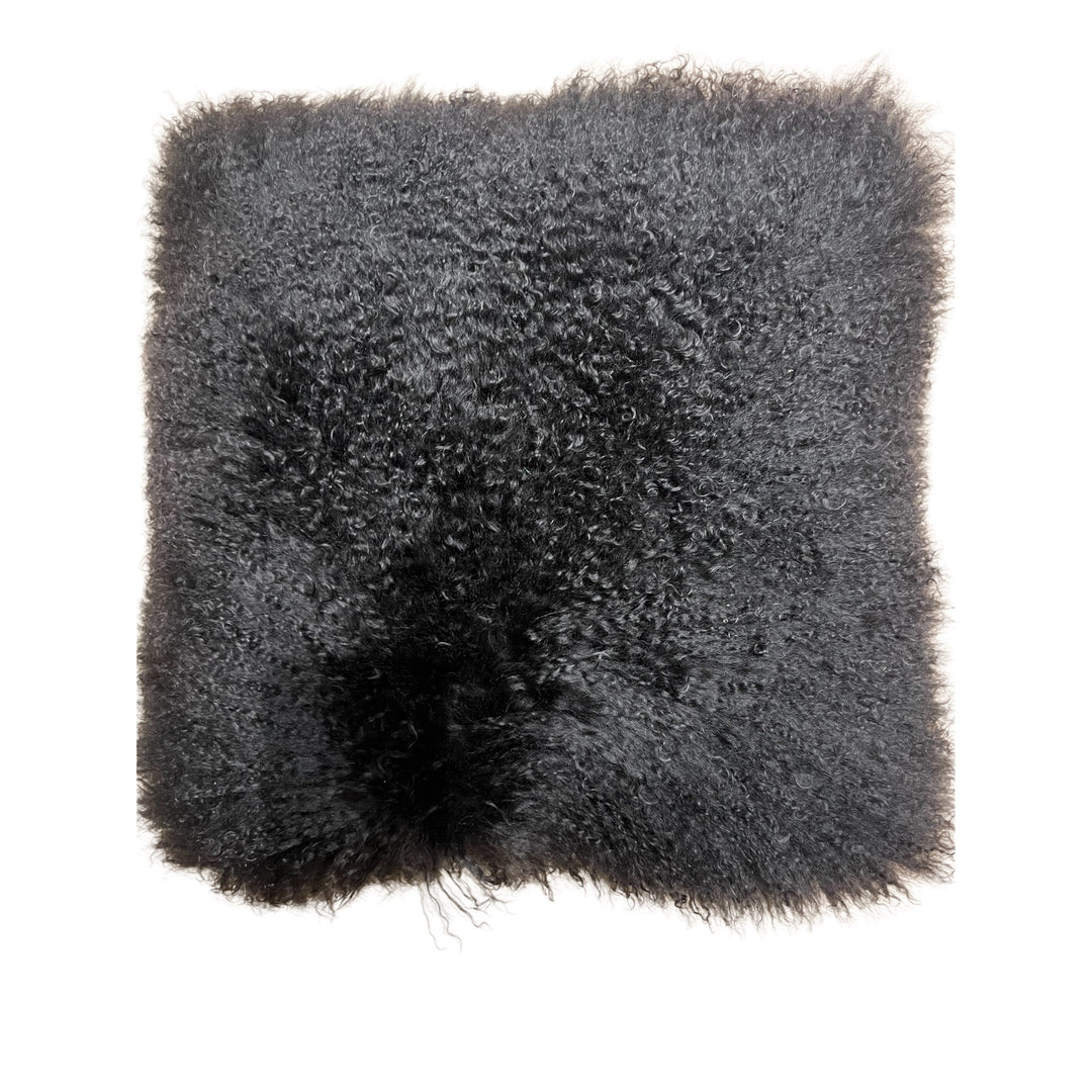 Coussin en peau de mouton tibétain Graphite