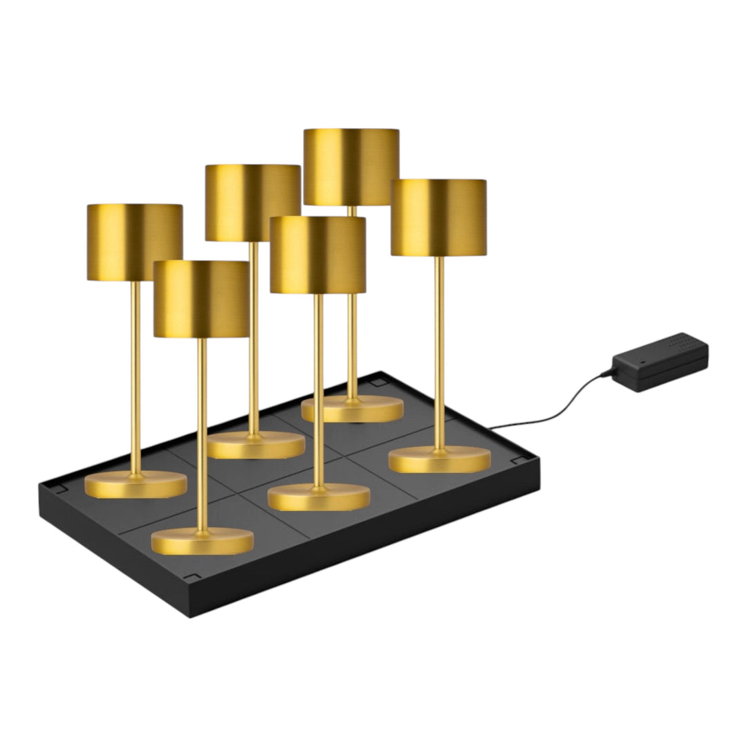 Set de 6 Lampes Rechargeables sans fil Tahiti H26 cm - Dorée