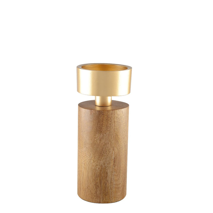 BOUGEOIR BOIS 19 CM