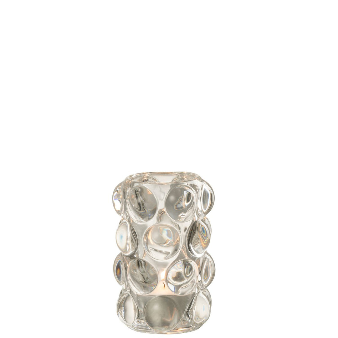 BOUGEOIR BULLE VERRE TRANSPARENT