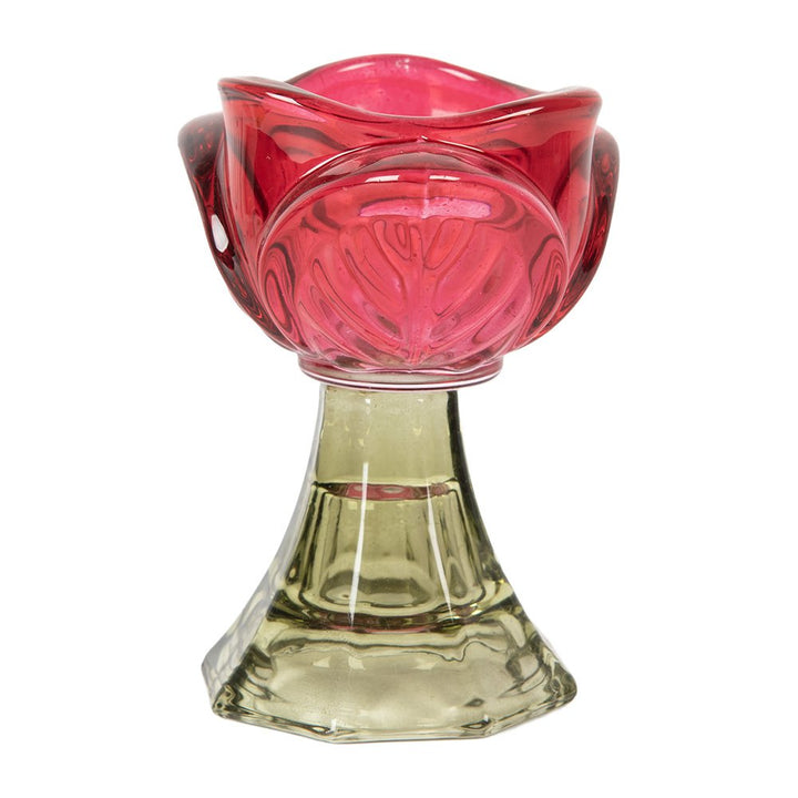 BOUGEOIR EN FORME ROSE