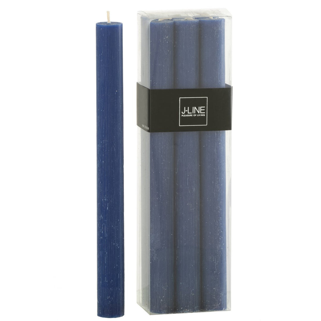 Boîte 6 Bougies Bleu Foncé -9h 
