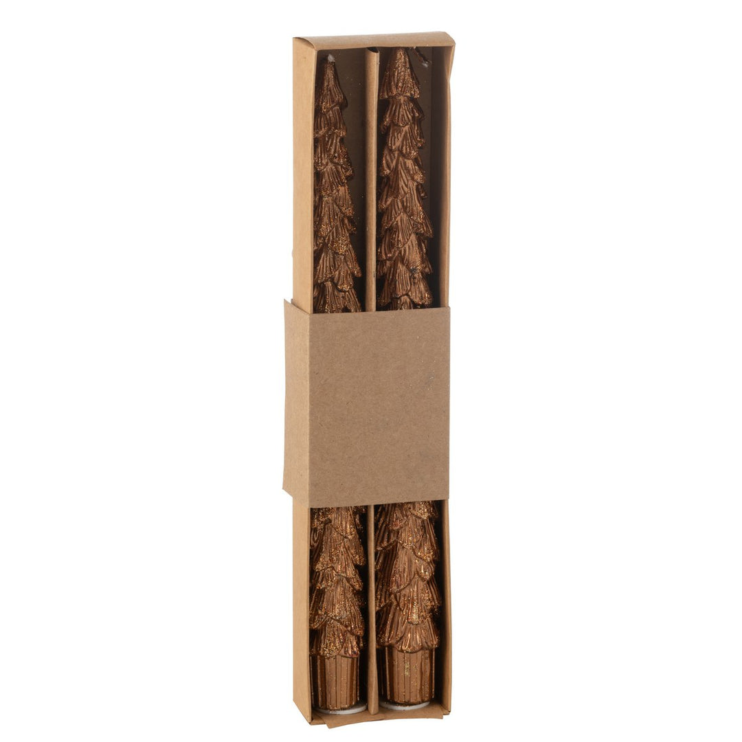Boîte de 2 Bougies Arbre Paraffine Cognac 3h
