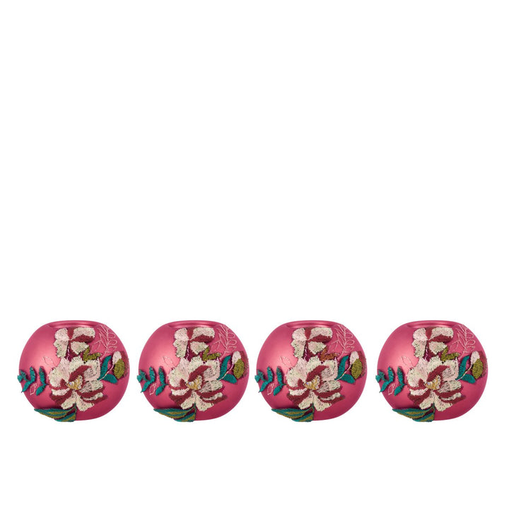 Boite De 4 Photophore  BOULE FLEURI