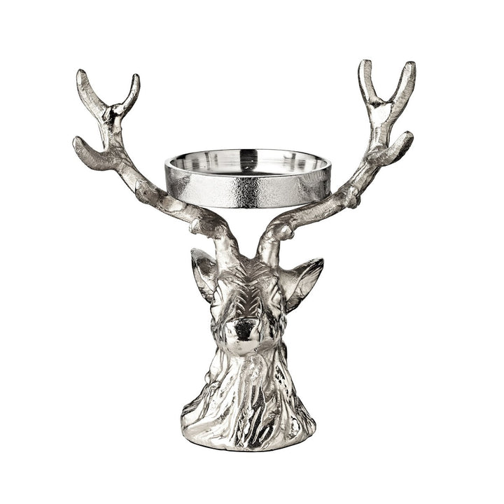 Bougeoir Cerf  – Aluminium nickelé