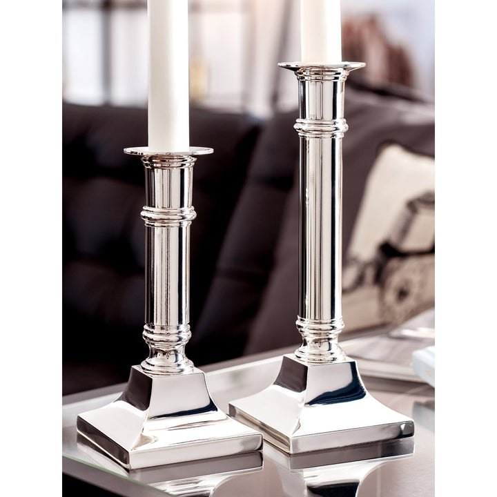 Bougeoir Chandelier Kent, argenté, résistant au ternissement H16 cm