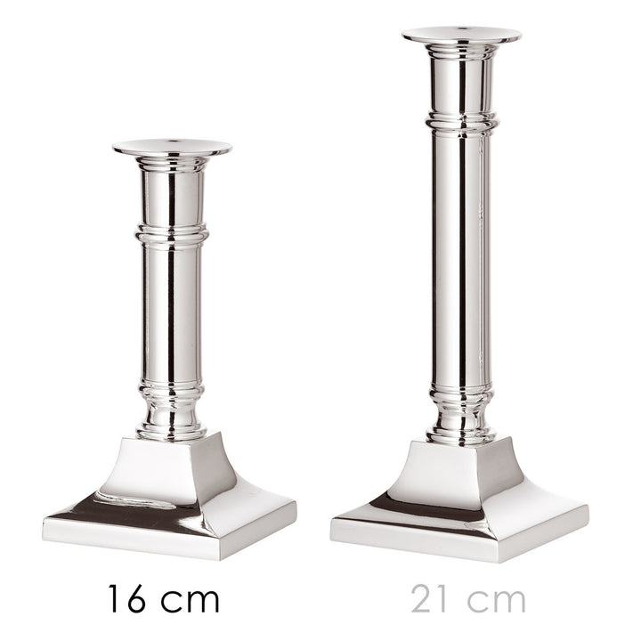 Bougeoir Chandelier Kent, argenté, résistant au ternissement Hauteur 16 cm