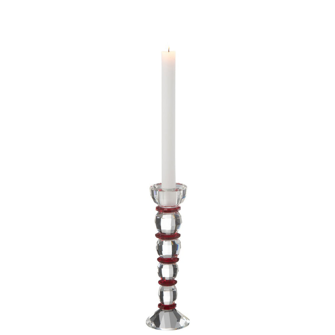Bougeoir  Crystal Rouge/Transparent L