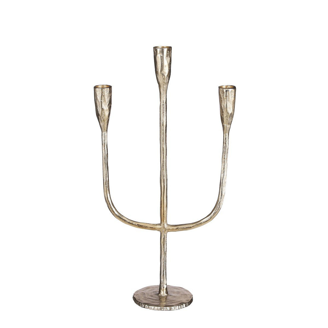 Bougeoir Stretto Doré à 3 Bras - Chandelier à 3 branches Décoratif