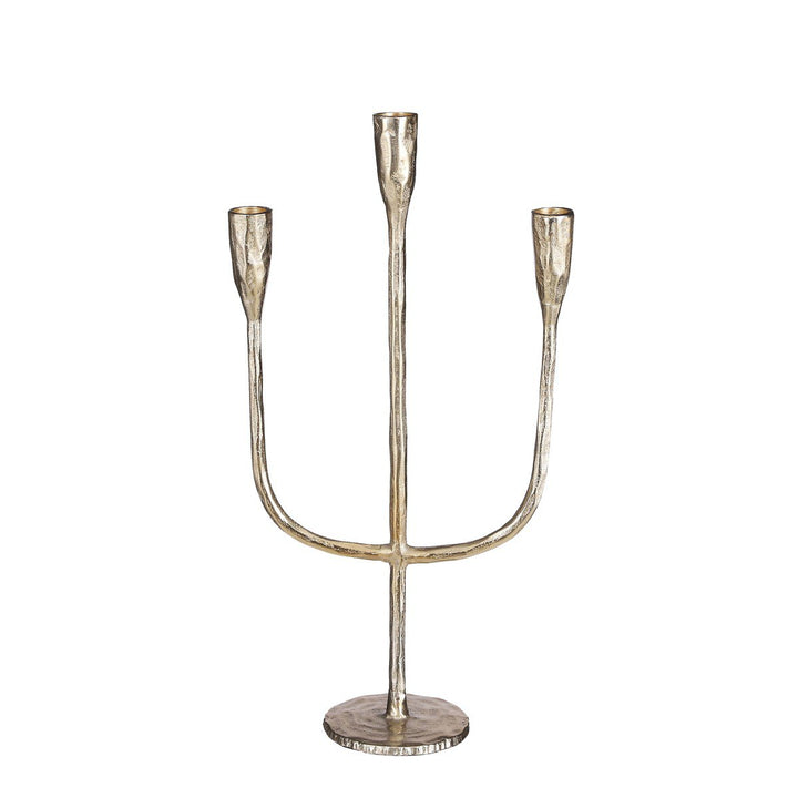 Bougeoir Stretto Doré à 3 Bras - Chandelier à 3 branches Décoratif