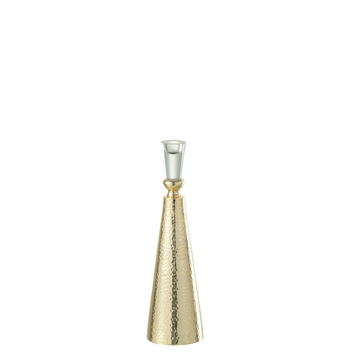 Bougeoir Tape en Aluminium et Verre – Or G