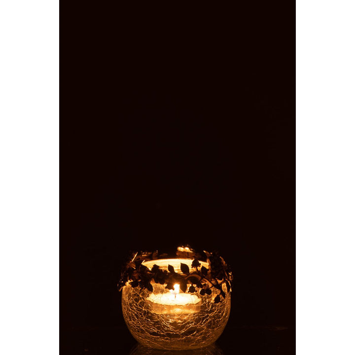 Bougeoir  Volve - métal/verre - or/transparent 