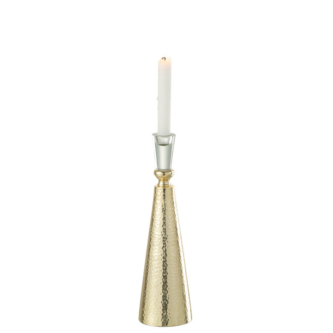 Bougeoir en Aluminium et Verre – Or G