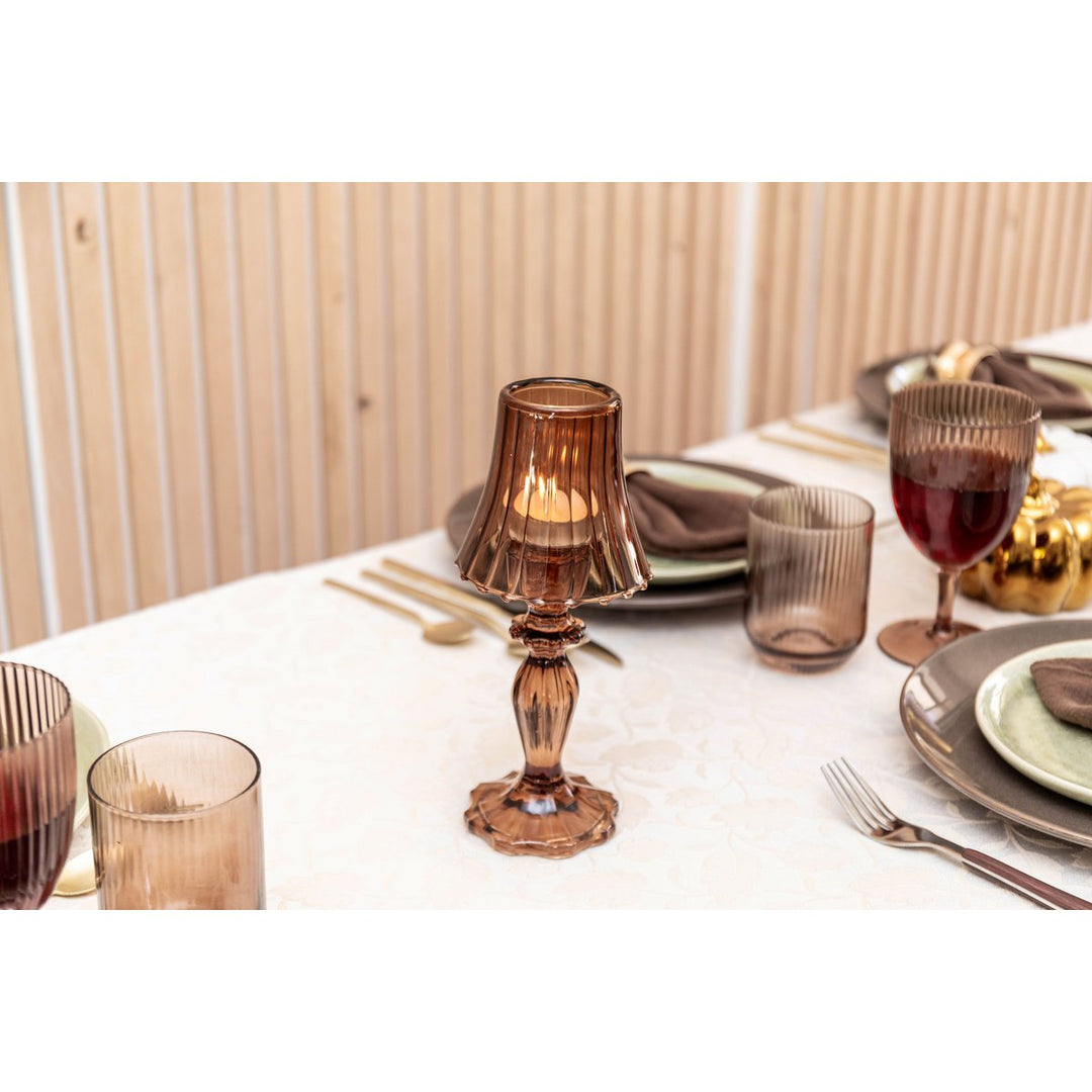 Bougeoir en verre 