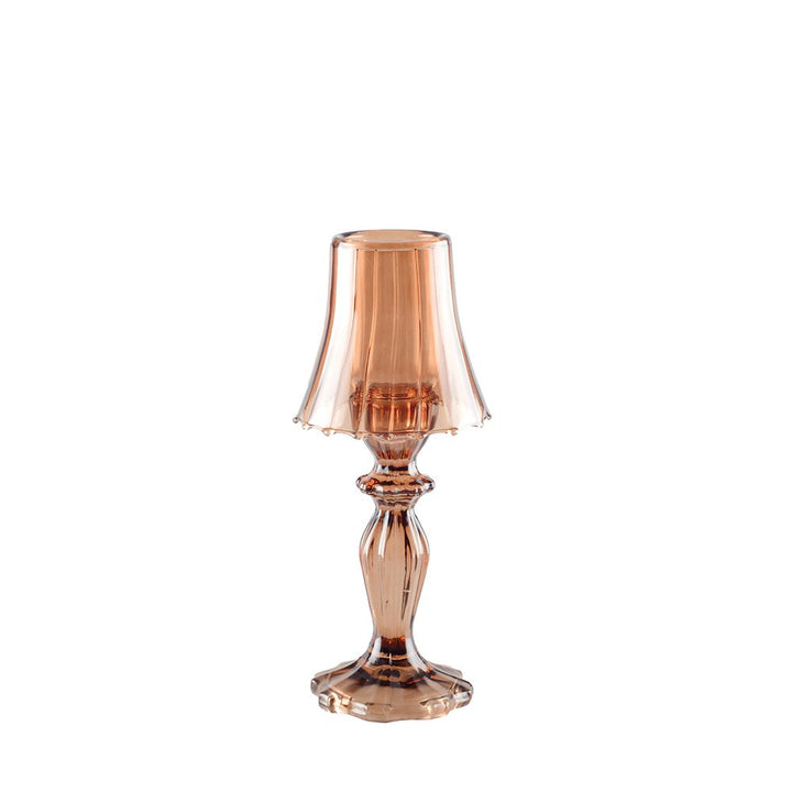 Bougeoir en verre avec abat jour