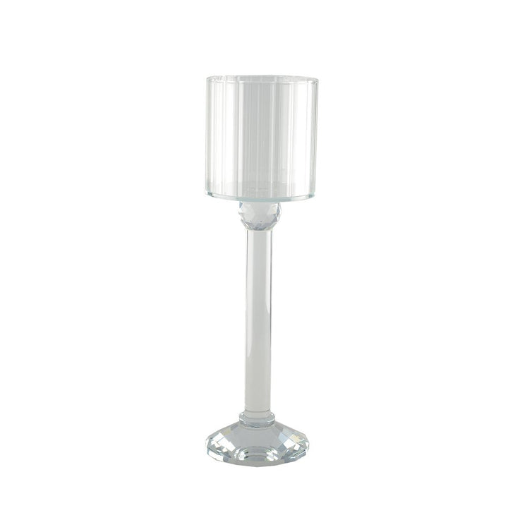 Bougeoir sur pied en cristal