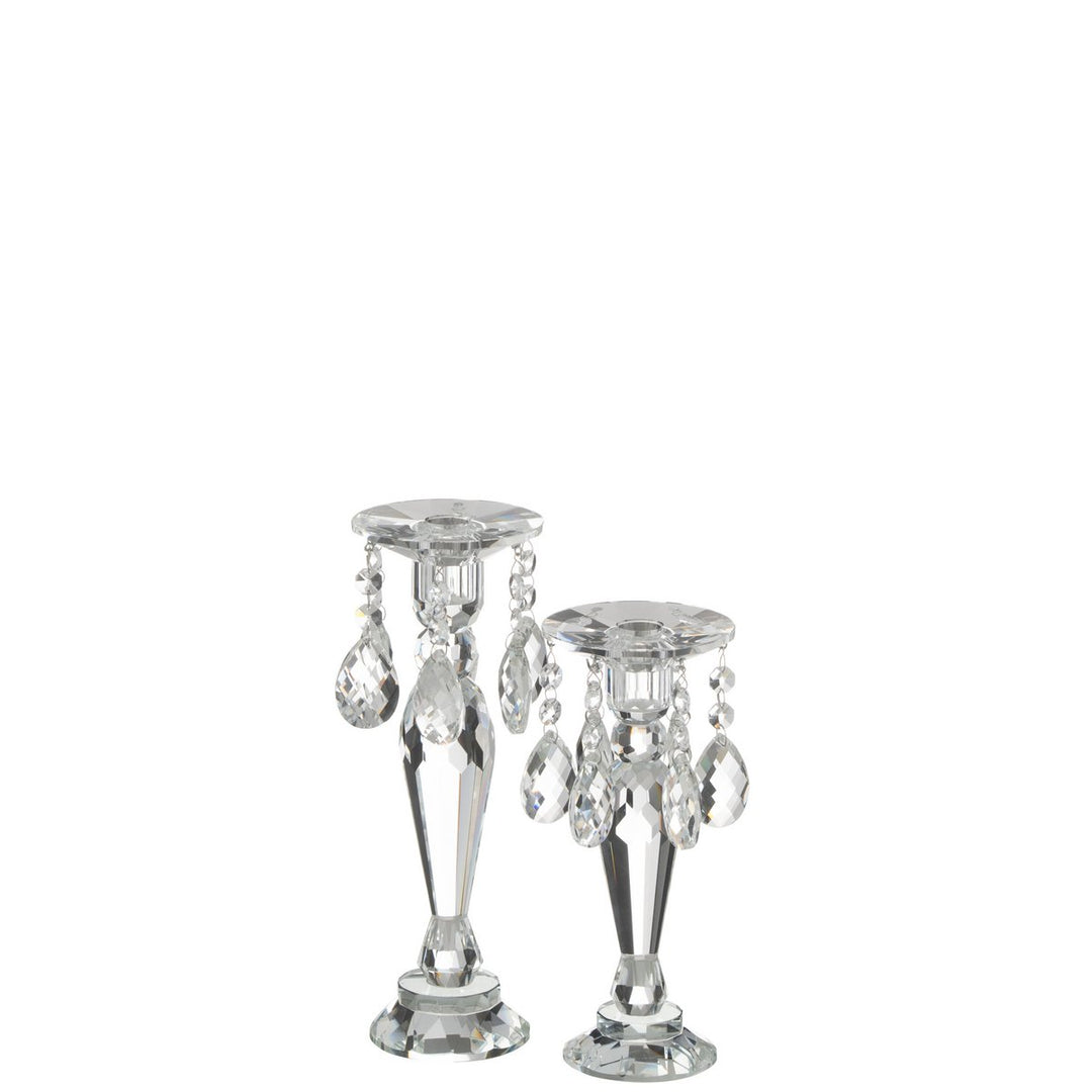 Bougeoirs Louise en Cristal Transparent