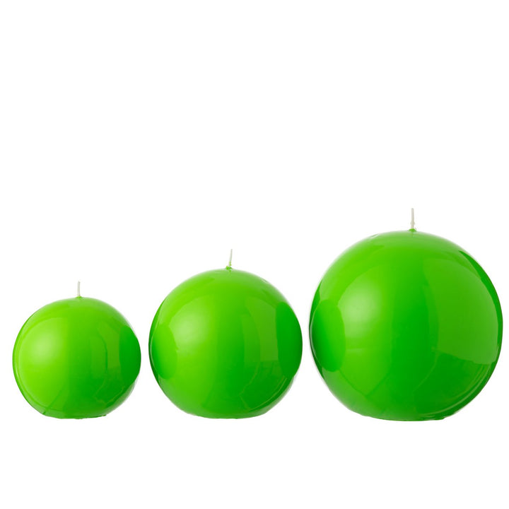 Bougie Boule Cire Fluo  Vert 