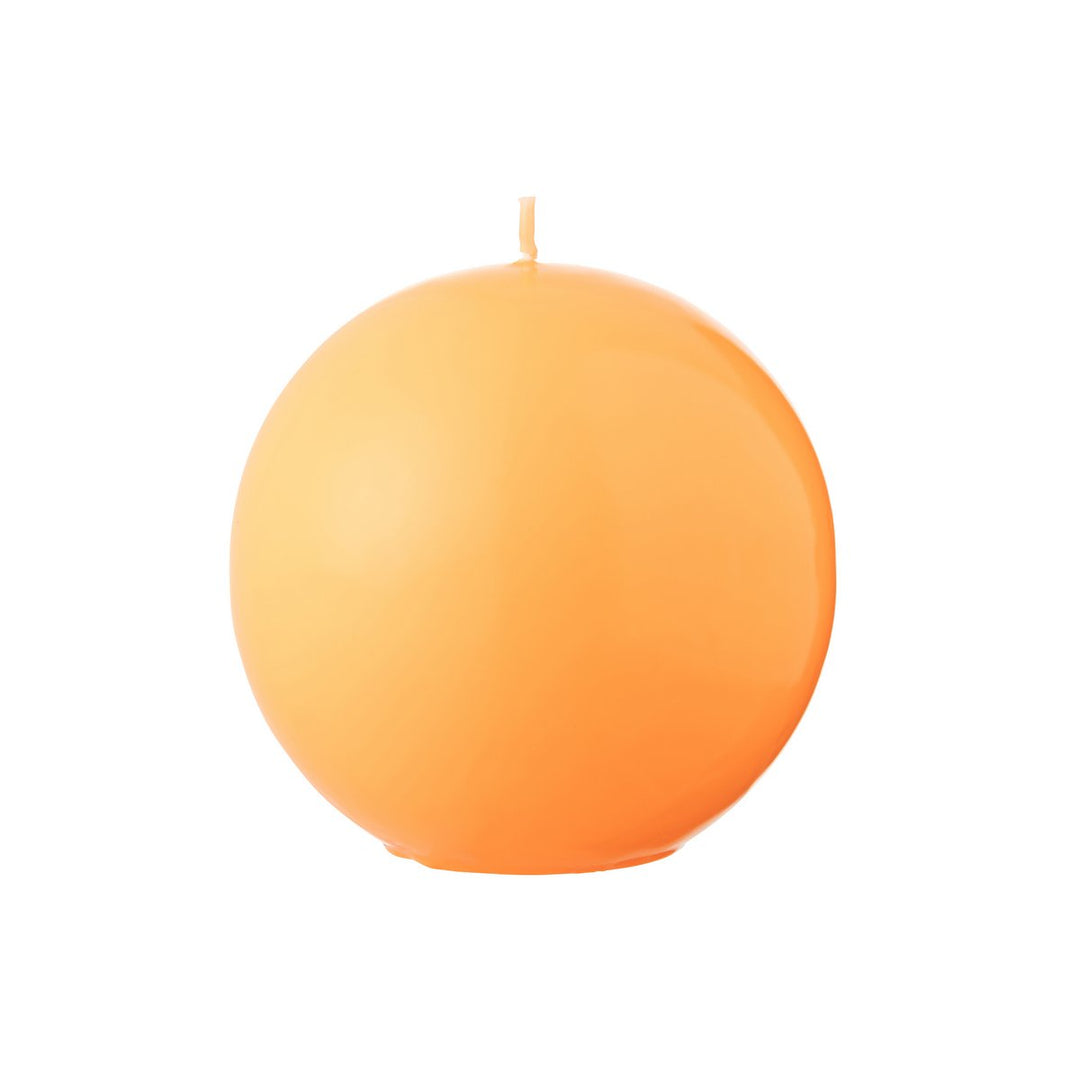 Bougie Boule en cire fluo orange - 50h&nbsp;