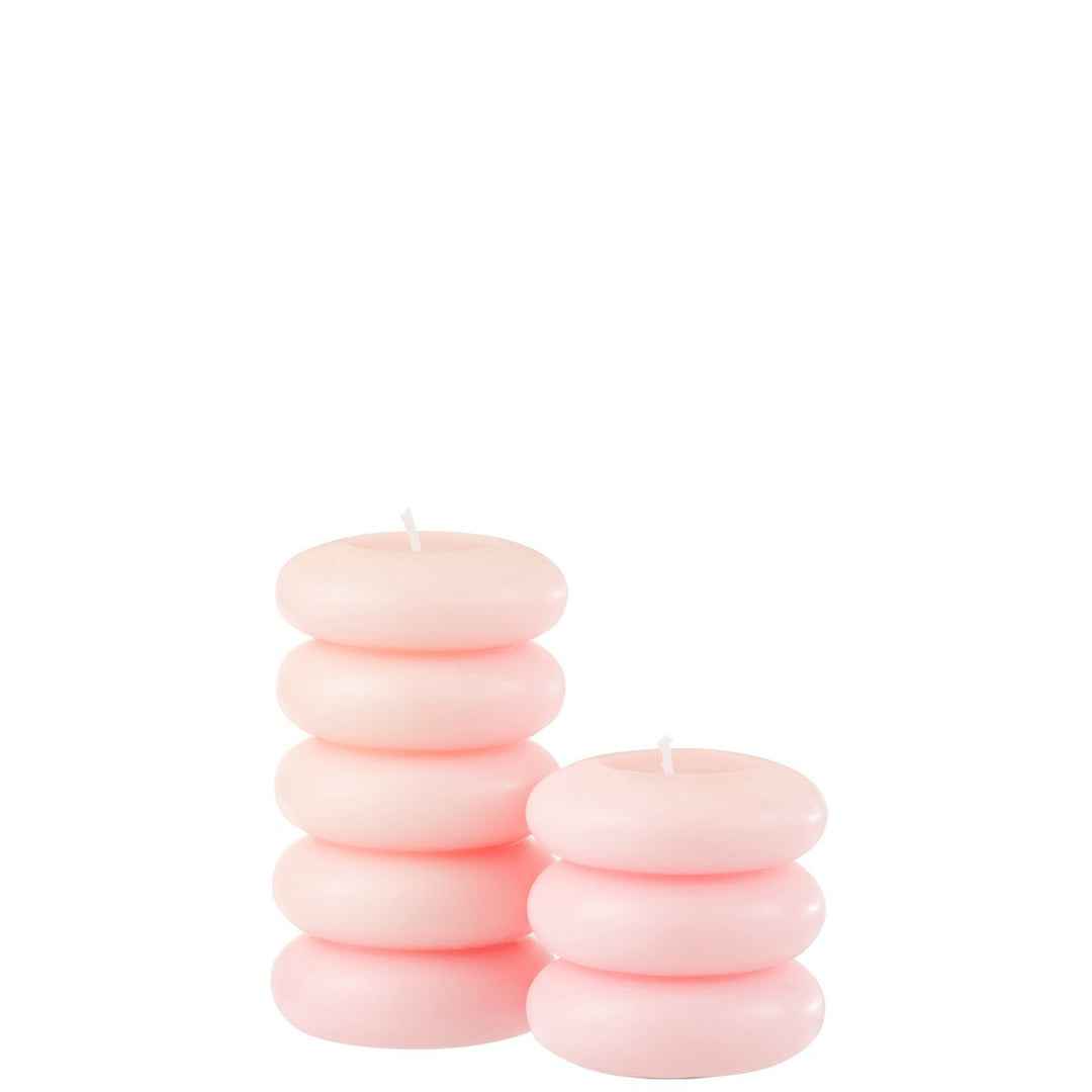Bougie Macaron Rose Large - 10h