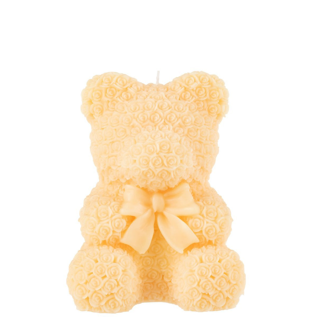 Bougie Ours en cire jaune clair -Grande taille - 25h&nbsp;