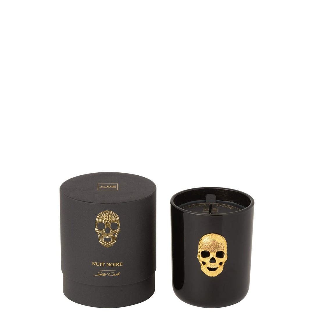 Bougie Parfumée Crâne Nuit Noire -Grand modéle