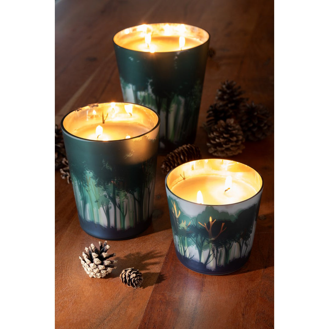 Bougie Parfumée Noa Forêt Soja Vert/Doré  christmas