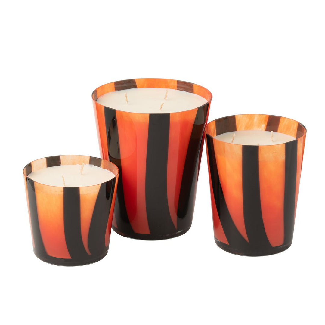 Bougie Parfumée Noa Lignes Orange Large - 95heures