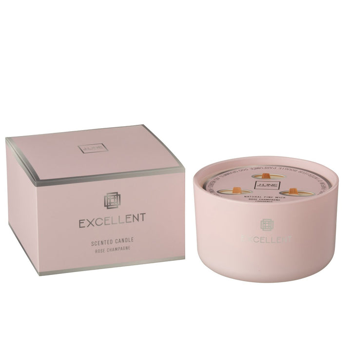 Bougie Parfumée  Verre Rose -Grand modéle - 40h
