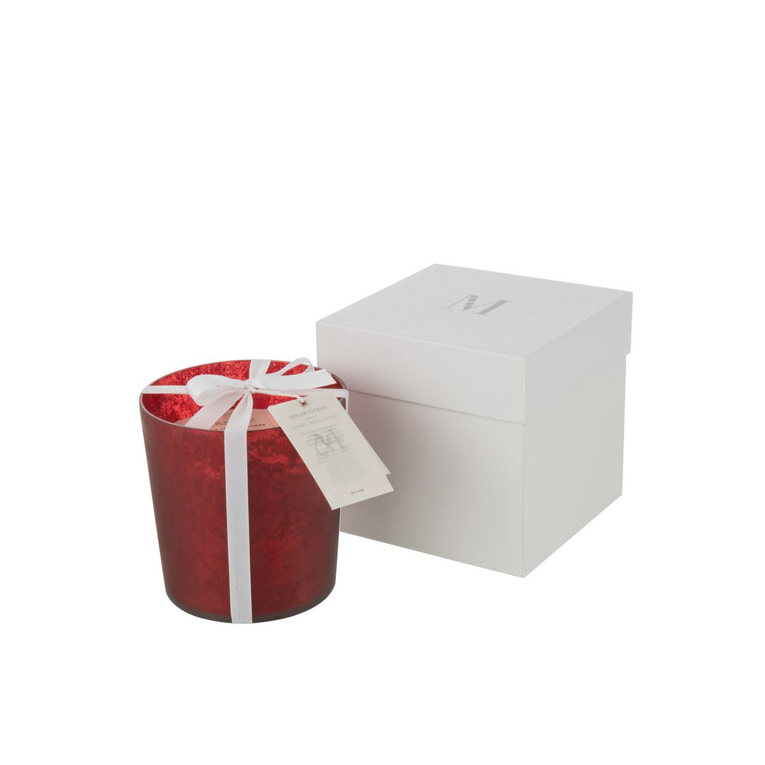 Bougie Senteur M-Chic -Verre Rouge -Medium -80h
