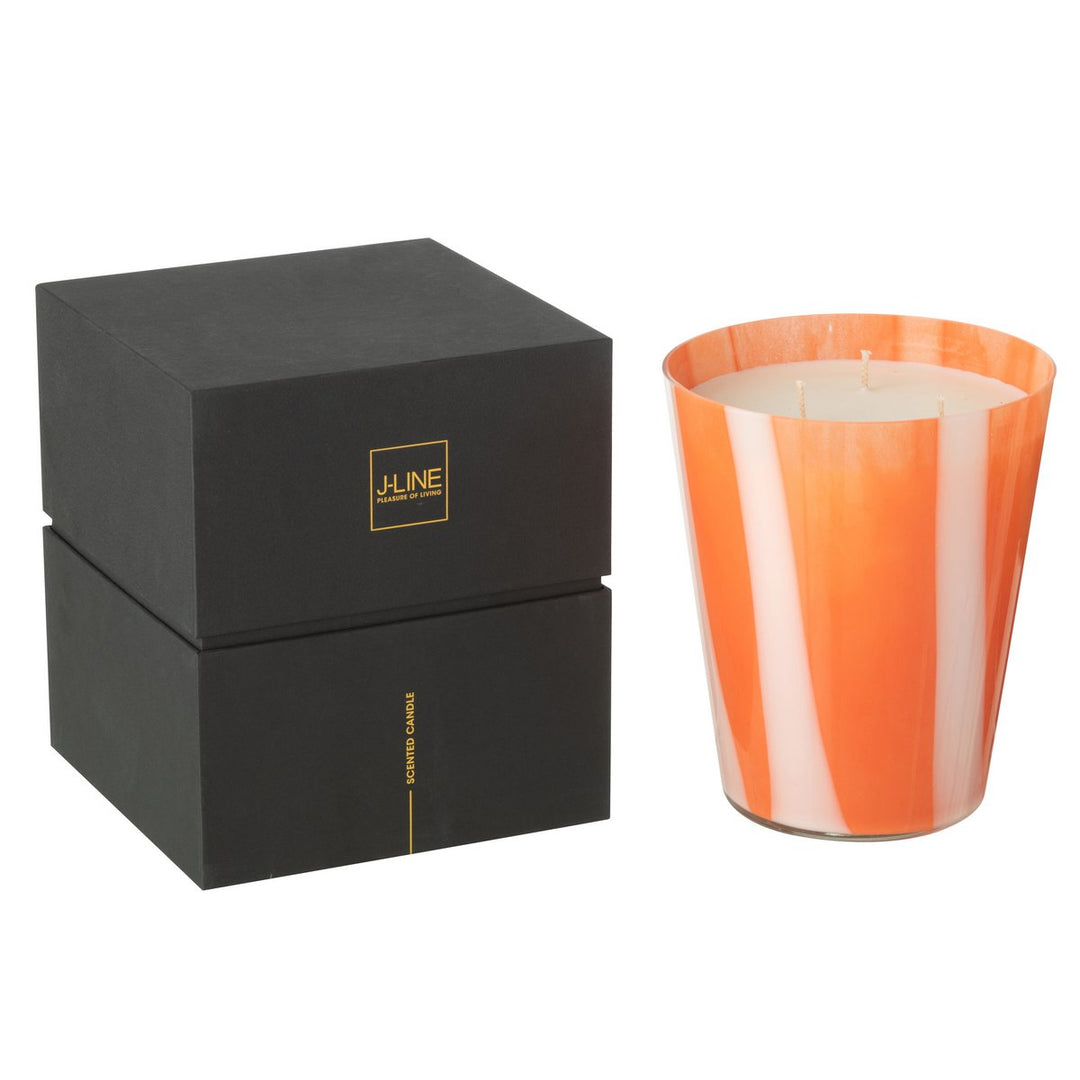 Bougie Senteur Noa Lignes Orange Grande-95heures