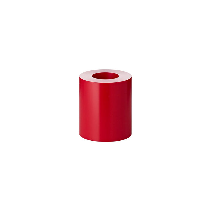 Bougie permanente EDZARD Cornelius (hauteur 9 cm, Ø 8 cm), rouge, photophore bleuté résistant à la chaleur jusqu’à 90 °