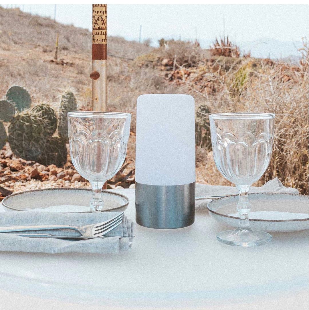 Set MAIA Gris – 9 lampes de table rechargeables sans fil + station de charge